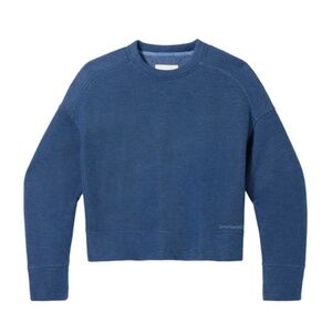Smartwool Recycled Terry Cropped Crew Sweatshirt Blue - M